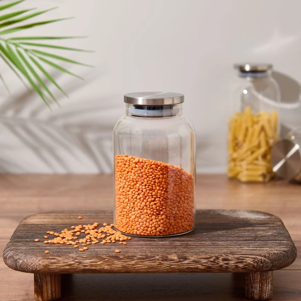 Home Borosilikat Cam Kavanoz - Şeffaf - 9x14 cm ürün görseli