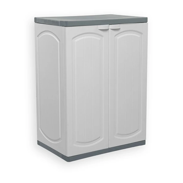 Ayna 2 Kapılı Çok Amaçlı Demonte Plastik Dolap - Resim 2