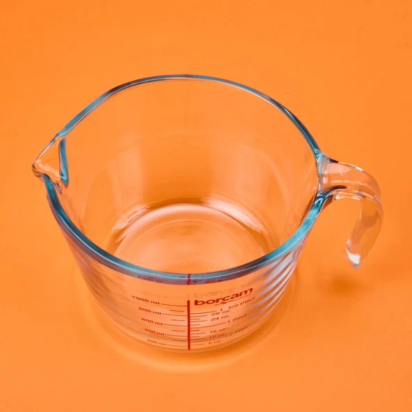 Borcam Ölçü Kabı - Şeffaf - 1 lt - Resim 3