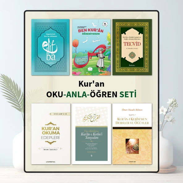 Kuran ı Kerim Öğrenme, Anlama ve Güzel Okuma Seti - Çocuk ve Aile Başlangıç Set  6 lı ürün görseli 1