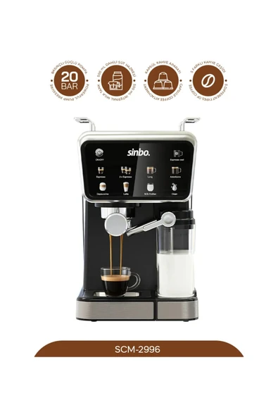 Sinbo Espresso Makinesi SCM-2996 - Resim 2