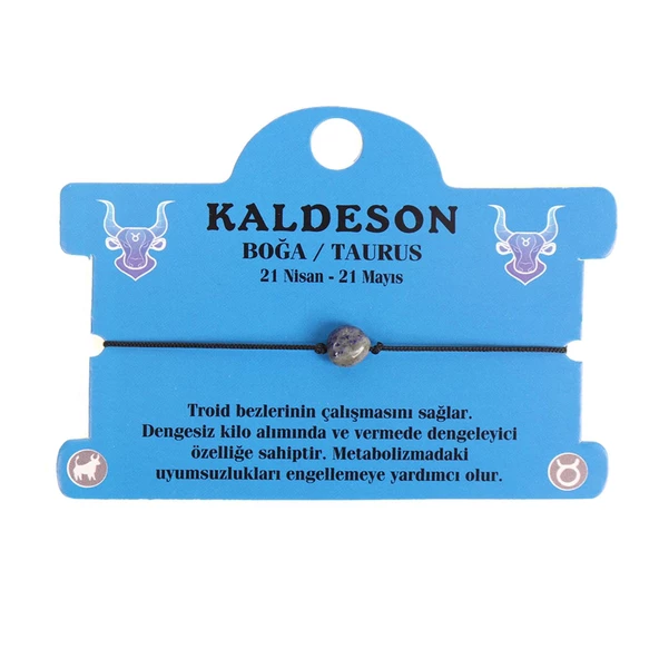 KALDESON DOĞAL TAŞ BOĞA BURÇ İP BİLEKLİK