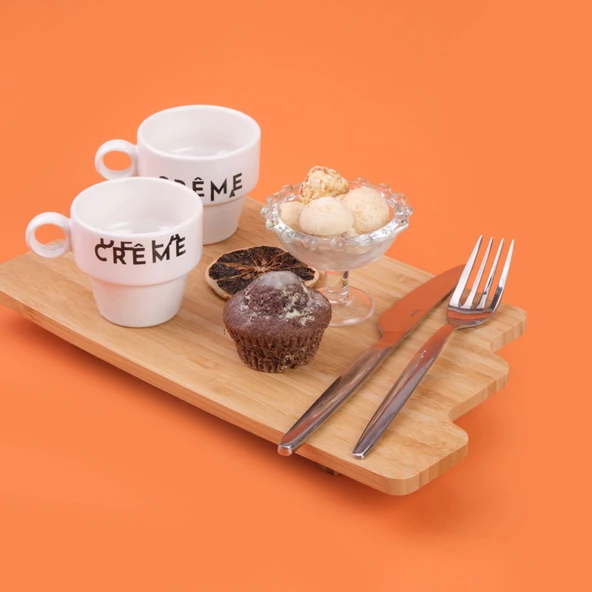 Kitchen Creme 2'li Espresso Fincanı - Krem / Siyah - 105 ml - Resim 2