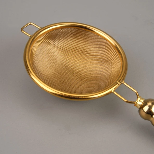 Çelik Çay Süzgeci - Gold - 2