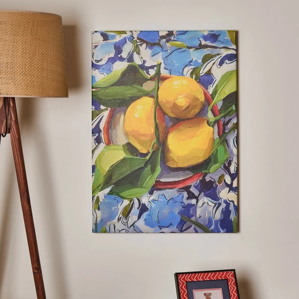 Deco Lime Cello Kanvas Tablo - Sarı - 50x70 cm ürün görseli 1