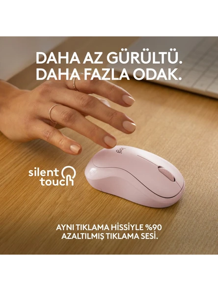 Logitech M240 Sessiz Kompakt Kablosuz Bluetooth Mouse - Pembe - 6