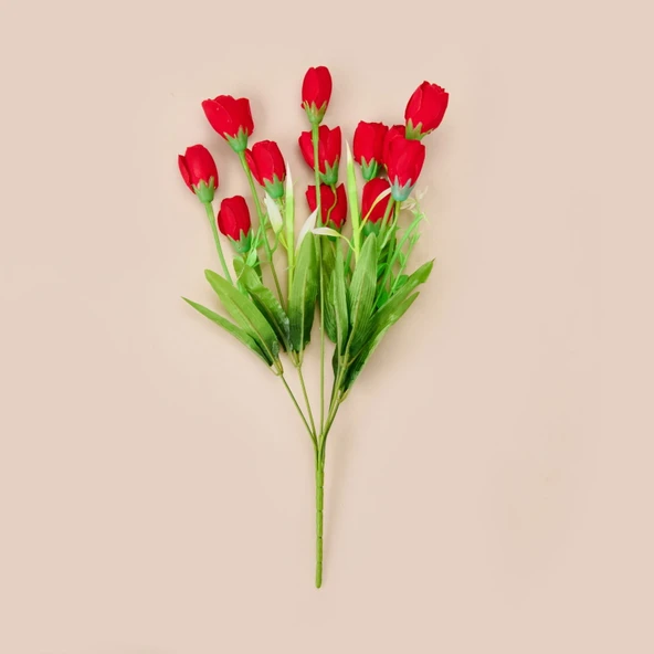 Manolya Yapay Çiçek - Kırmızı - 38 cm - Resim 2