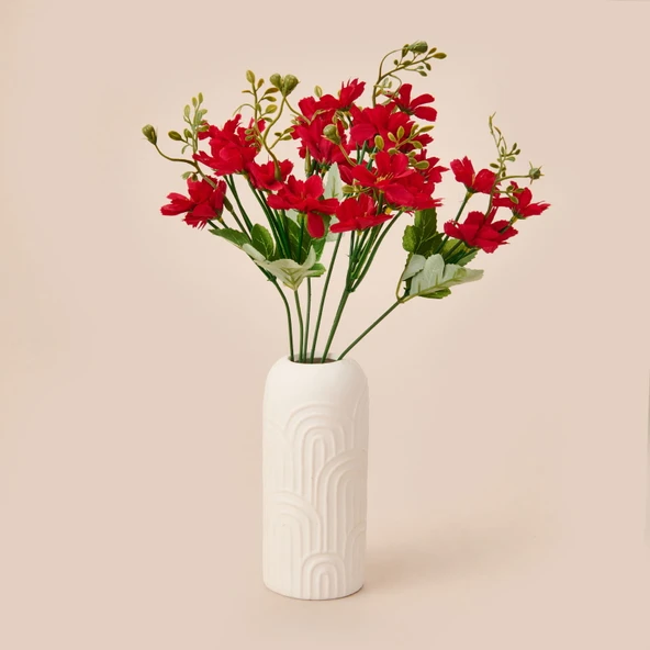 Dekoratif Yapay Papatya - Bordo - 34 cm ürün görseli