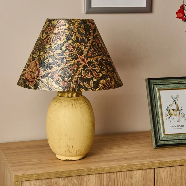 Design Sirius Handmade Abajur - Bej / Renkli ürün görseli 1