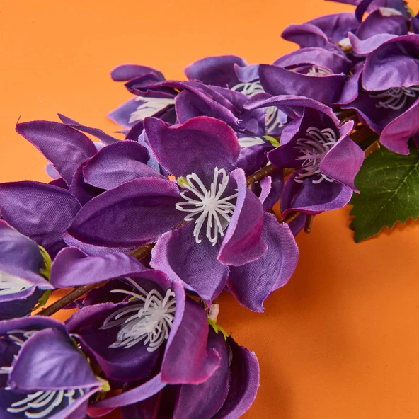 Deco Enkianthus Yapay Çiçek - Mor - 87 cm - Resim 3