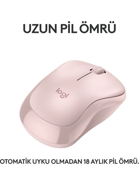 Logitech M240 Sessiz Kompakt Kablosuz Bluetooth Mouse - Pembe - 2