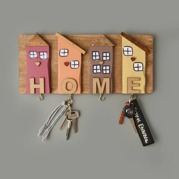 Deco Home Duvar Askısı - Renkli - 35x15 cm ürün görseli