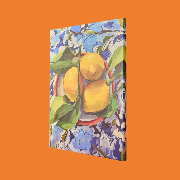 Deco Lime Cello Kanvas Tablo - Sarı - 50x70 cm - Resim 3