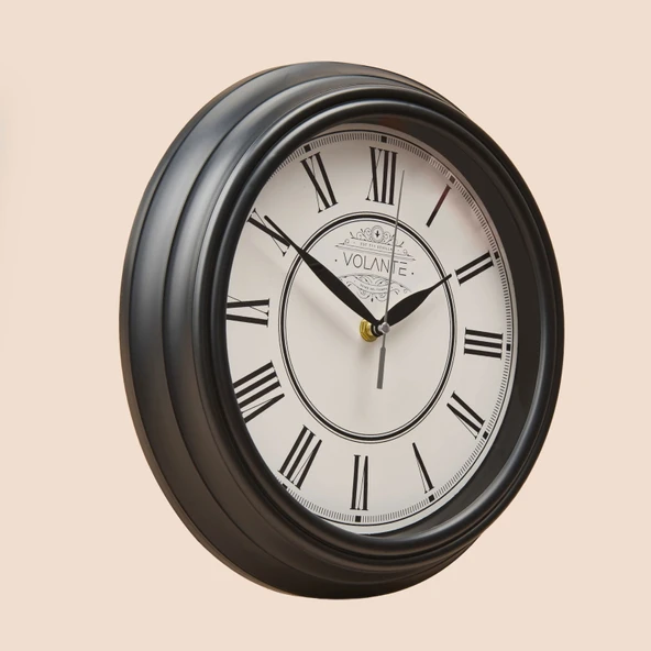 Classic Vintage Saat - Beyaz - 30 cm - Resim 3