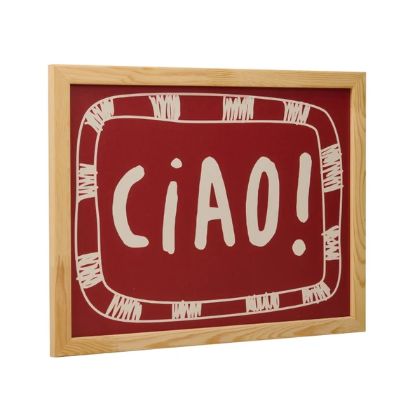 Deco Ciao Duvar Panosu - Kırmızı - 30x40 cm - Resim 3