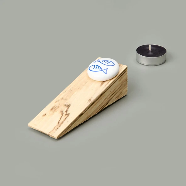 Home Balık Temalı Kapı Stoperi - Açık Kahverengi - Resim 2