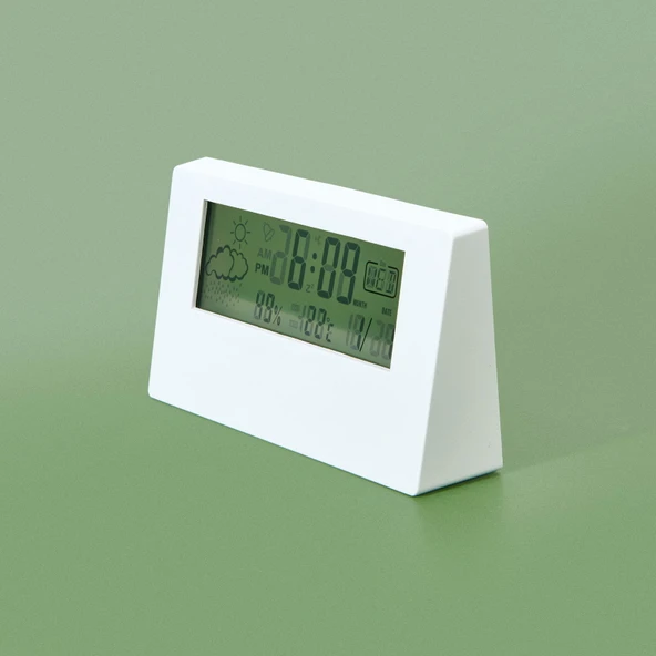 Deco Dijital Saat - Beyaz - Resim 3