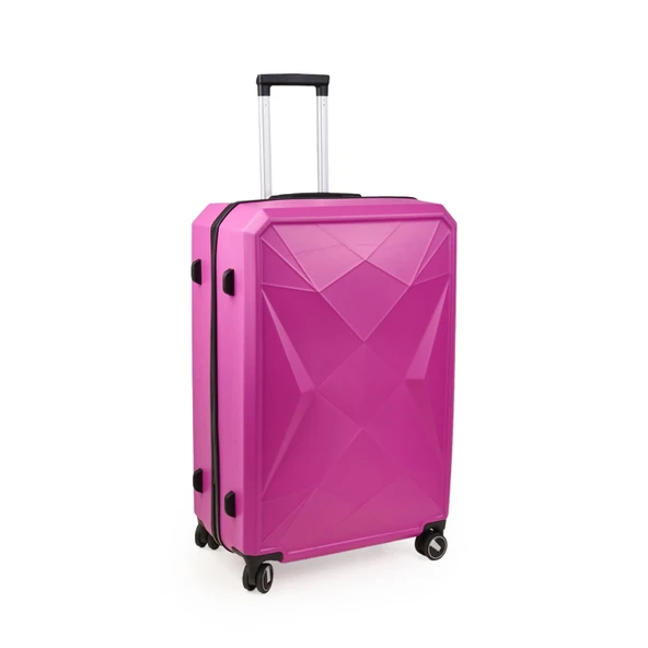 Travel Star Büyük Boy ABS Valiz - Pembe - 76x52x30 cm - Resim 2