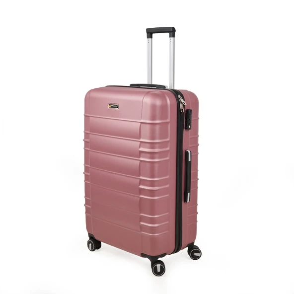 Travel Star Büyük Boy ABS Valiz - Gülkurusu - 76x52x30 cm - Resim 3