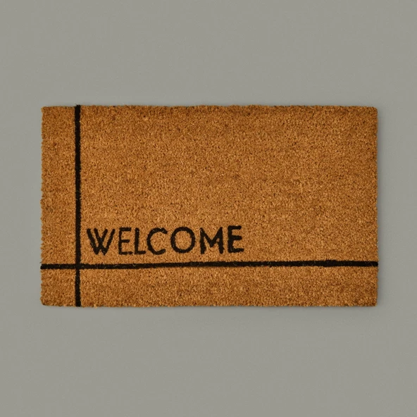 Home Welcome Kapı Önü Paspası - Bej - 35x60 cm - Resim 2