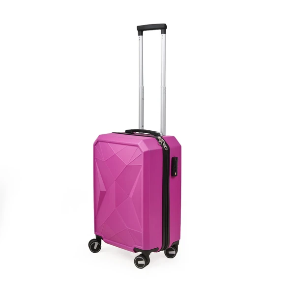 Travel Star Kabin Boy ABS Valiz - Pembe- 57x37x23 cm - Resim 3
