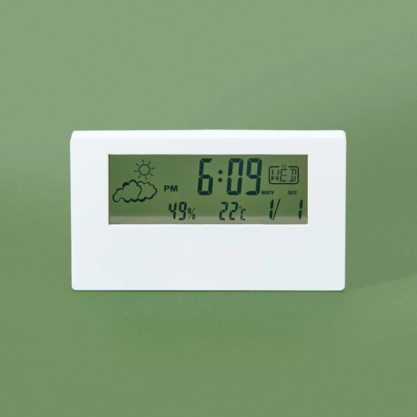 Deco Dijital Saat - Beyaz - Resim 2