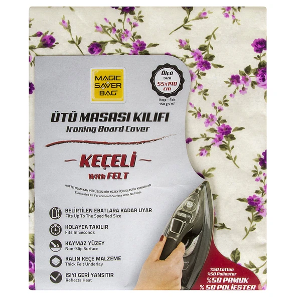 Magic Saver Keçeli Ütü Masası Kılıfı 55X140 Cm ürün görseli