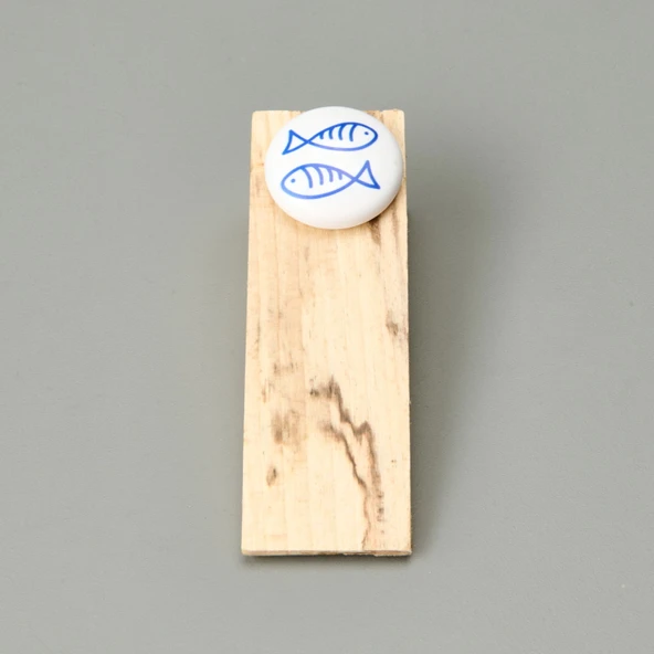 Home Balık Temalı Kapı Stoperi - Açık Kahverengi - Resim 3