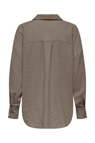 Only 15353544 Kadin Gomlek - Kahverengi - Resim 2