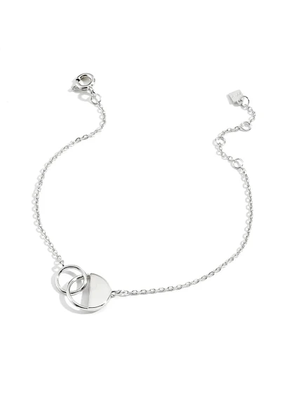 Ebedi Denge 925 Ayar Kadın Gümüş Bileklik - Resim 3