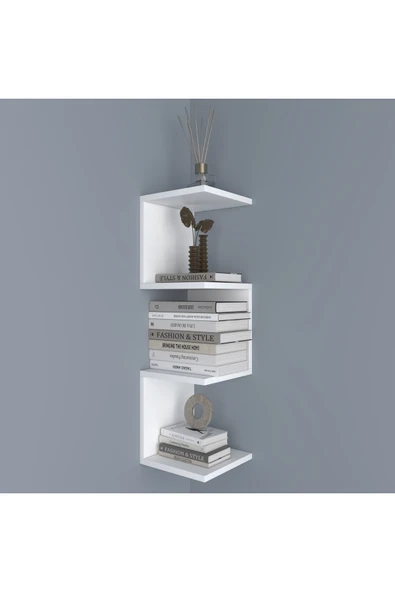 TUMBLERA Corner Köşe Duvar Rafı Kitaplık - 3