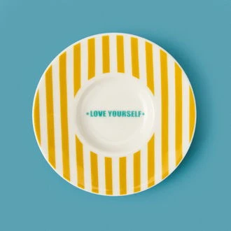Kitchen Love Yourself Çay Tabağı - Sarı - 13 cm - Resim 3