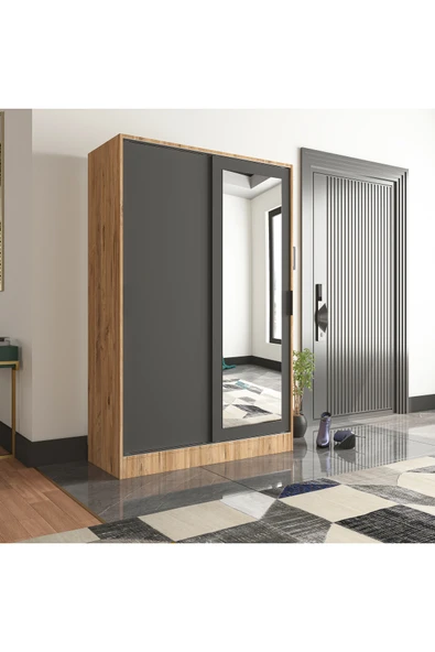 TUMBLERA AURA PİNE Portmanto Vestiyer Ayakkabılık Aynalı 2 Sürgü Kapaklı - 7