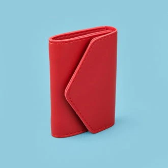 Yatay Akordiyon PVC Kartlık - Kırmızı - 7x11 cm ürün görseli