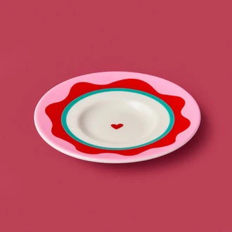 Kitchen Granny Çay Tabağı - Pembe / Kırmızı - 13 cm ürün görseli