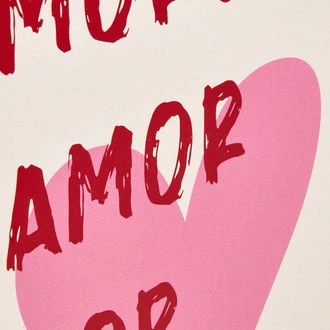 Deco Bold Hearts Duvar Panosu - Kırmızı / Pembe - 30x40 cm - Resim 3