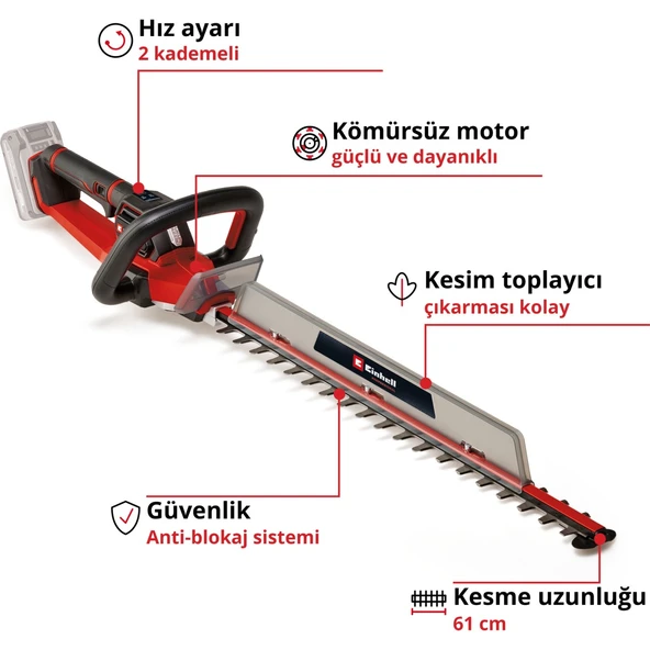 GP-CH 18/61 Li BL - Solo, Akülü Çit Budama - Resim 2