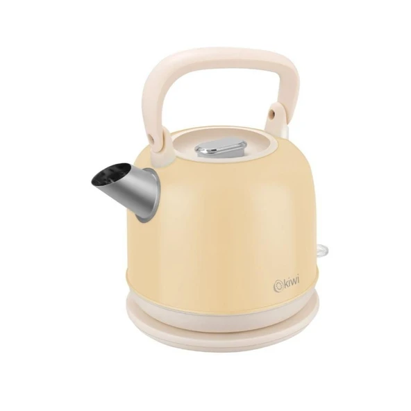 KK-3340W Paslanmaz Çelik Retro Su Isıtıcı Kettle Krem 2,2Lt - 1