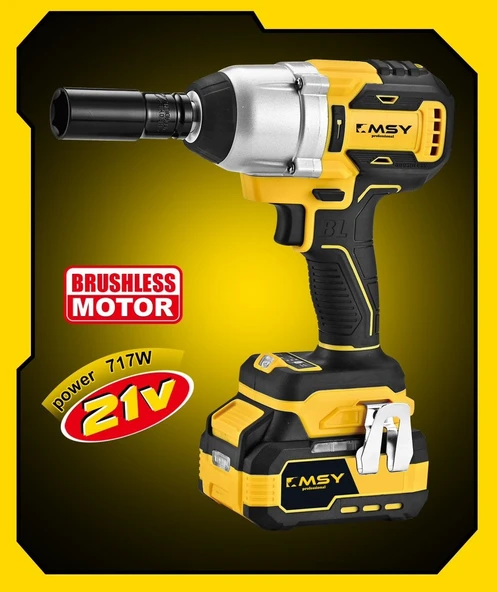 MSY professional AKÜLÜ TORKLU DARBELİ SOMUN SIKMA VE VİDALAMA 500N ürün görseli