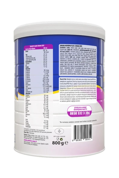 Nutripro Plus 3 Devam Sütü 800 gr X 6 Adet - Resim 5