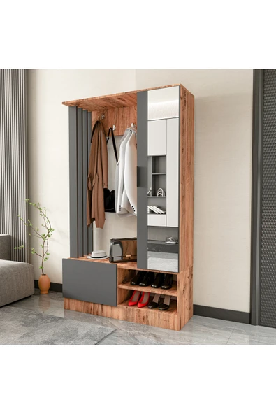 TUMBLERA Virgo Pine Portmanto Vestiyer 8 Bölmeli Ayakkabılık - 11