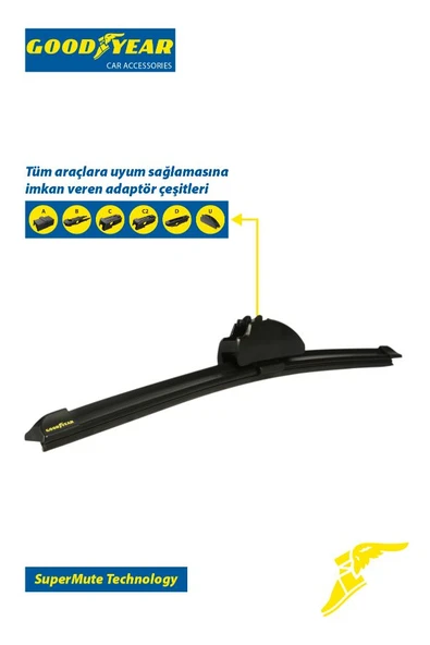 Goodyear Fıat Marea 1996-2002 Supermute 2'Li  Silecek Takımı 580Mm 480Mm - 4