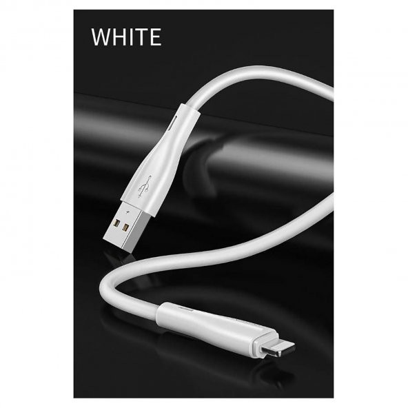 Joyroom S-M405 2.4A İphone Lightning Şarj ve Data Kablosu PVC 1M Beyaz - 2
