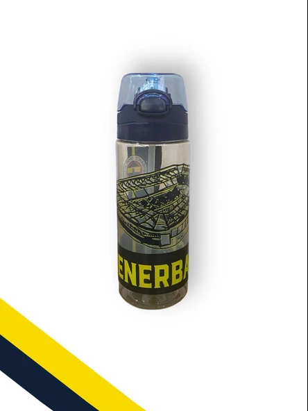 Fenerbahçe Taraftar Şeffaf Stad Figürlü 500 Ml Pipetli Suluk Matara - 2