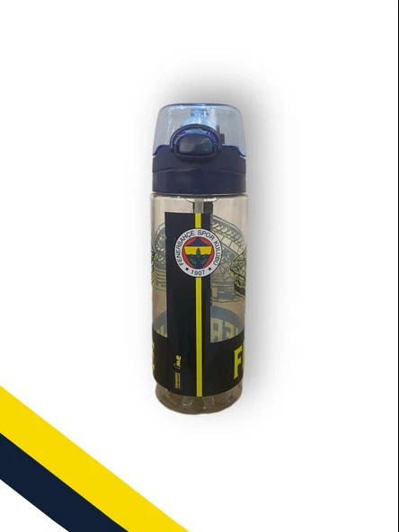 Fenerbahçe Taraftar Şeffaf Stad Figürlü 500 Ml Pipetli Suluk Matara - 4