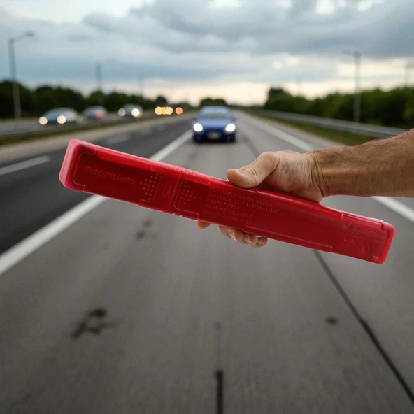 Üçgen Reflektörlü Araç Uyarı Levhası Katlanabilir Trafik Güvenlik Uyarı Levhası Acil Durum Yol Kenarı Ekipmanı - Resim 5