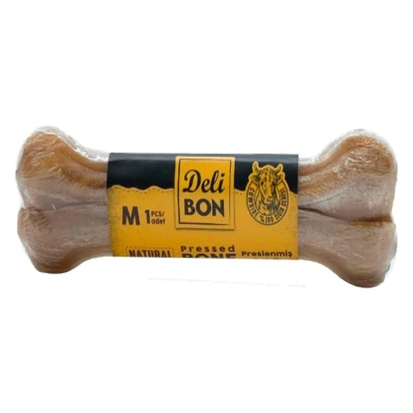 DLBN Köpekler İçin Deri Pres Kemik Naturel 15 Cm - Resim 2