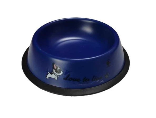 Baskılı Renkli Çelik Mama Kabı 22 Cm ürün görseli 1