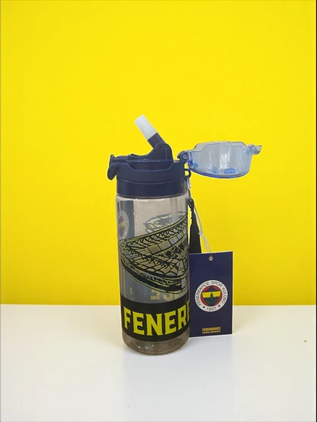 Fenerbahçe Taraftar Şeffaf Stad Figürlü 500 Ml Pipetli Suluk Matara - 6