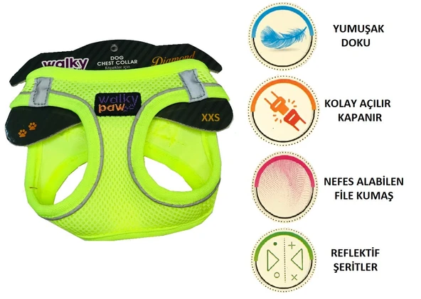 Walky Paw Fileli Göğüs Tasması XXS - 3